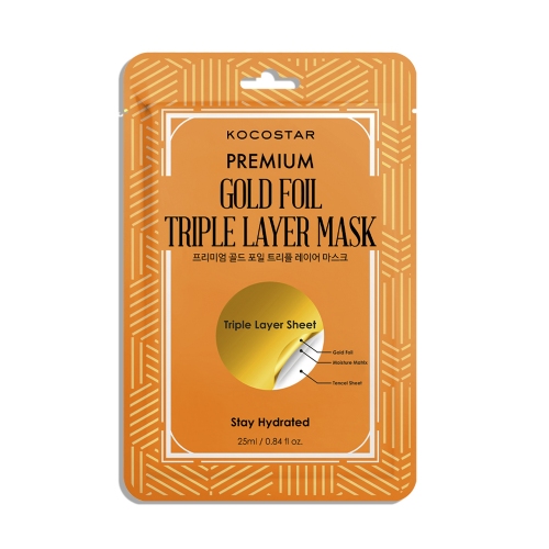 Kocostar premium gold foil triple layer mask