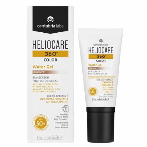 Heliocare 360º color water gel protector solar spf 50+ (1 envase 50 ml color bronze)