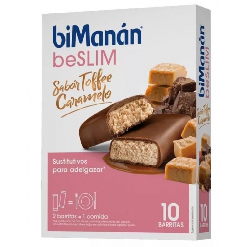 Bimanan beslim sustitutivo barritas (toffee caramelo 310 g 10 u x 31 g)