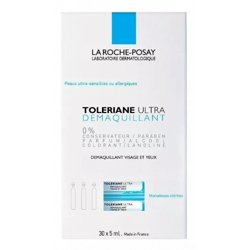 Toleriane ultra desmaquillante ojos y rostro - la roche posay (30 unidades 5 ml)