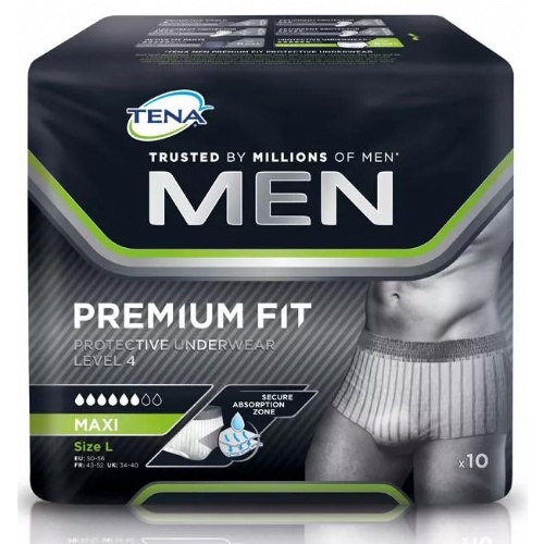 Tena men protective underwear - calzoncillo absorb inc orina (talla l 10 u)