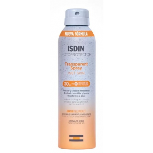 Fotoprotector isdin spf-30 spray transparent wet skin (250 ml)